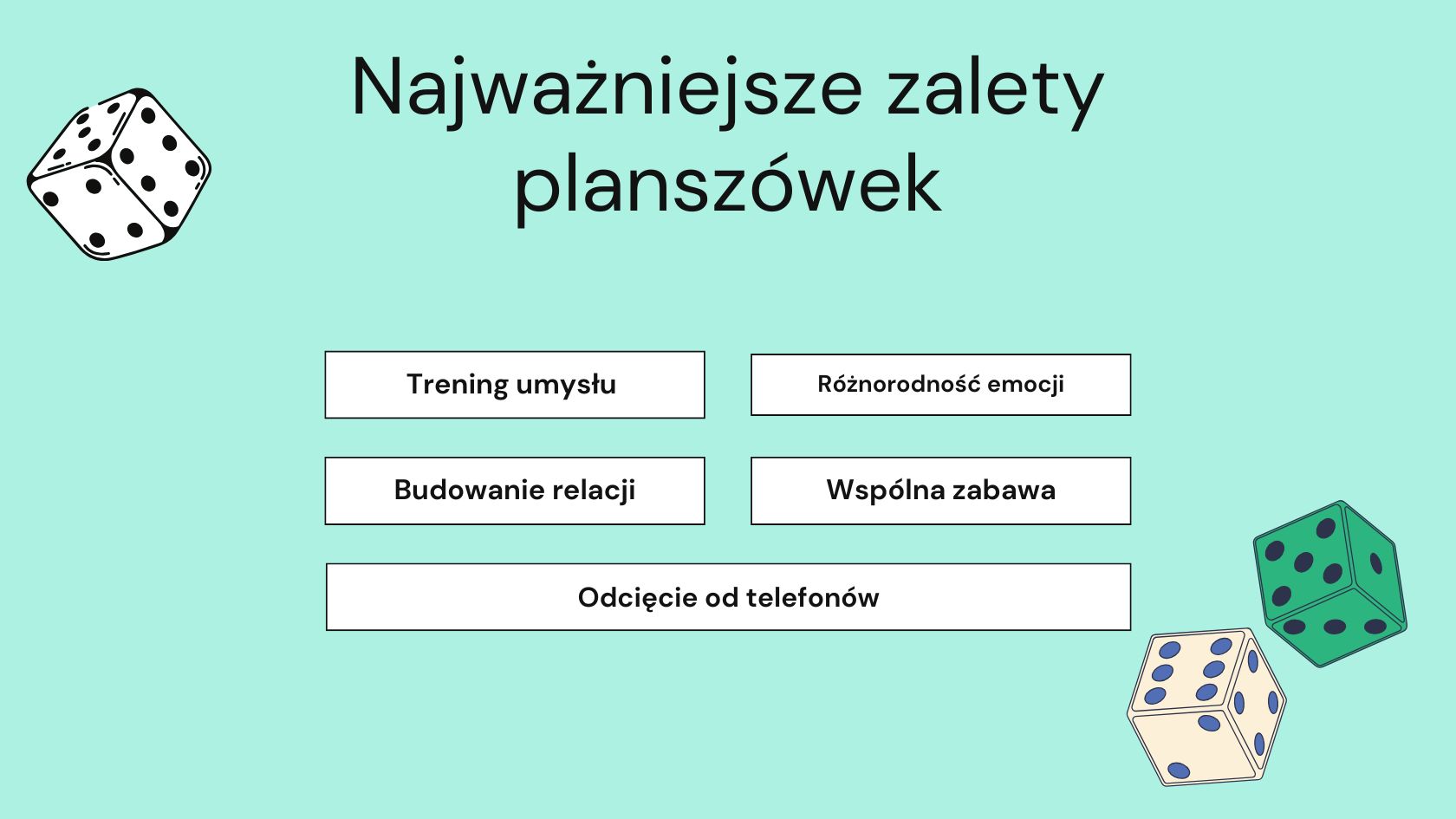 zalety planszówek